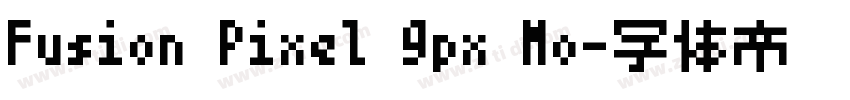 Fusion Pixel 9px Mo字体转换